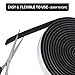 Weather Stripping Door Seal, Weather Stripping, Door Weather Stripping, Door Seal, Door Seal Strip for Door Frame, Foam Tape Soundproof, 0.315 in x 0.118 in, 5 Rolls Total 131FT Black