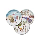 Coterie Winter Wonderland Paper Plates for Christmas Party, Holiday Party, Winter Party, Kids Birthd
