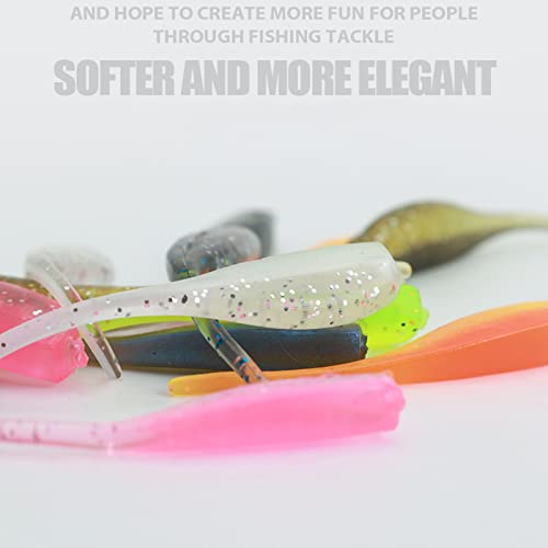 75Pcs Crappie Lures Kit Soft Plastic Coloful Crappie Baits Fishing Lures For Crappie Panfish Shad Baits Lures (A-75Pcs) #TOP4