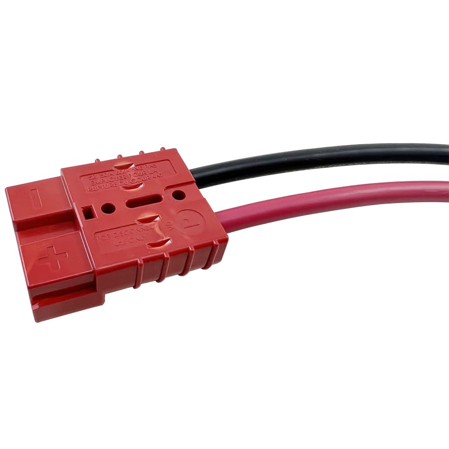 Miniatura 6 de RCPW Arnés de reparación de conector de alimentación de batería Anderson SB50 rojo 50A con cables, utilizado para compradores SaltDogg Salt Spreader