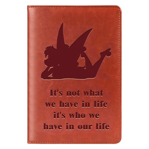 Journal en cuir rechargeable Fée Clochette carnet de notes format A6
