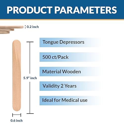 perfect stix tongue depressors non-sterile 634 500 ct senior pack of 500ct brown