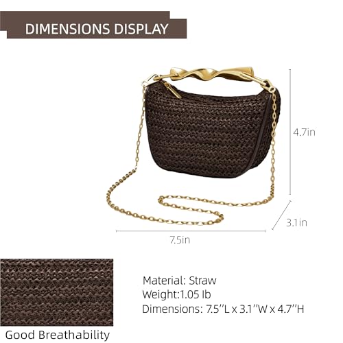 Straw Clutch Purses for Women Mini Designer Evening Handbag Woven Summer Crossbody purse Trendy Shoulder Bag4