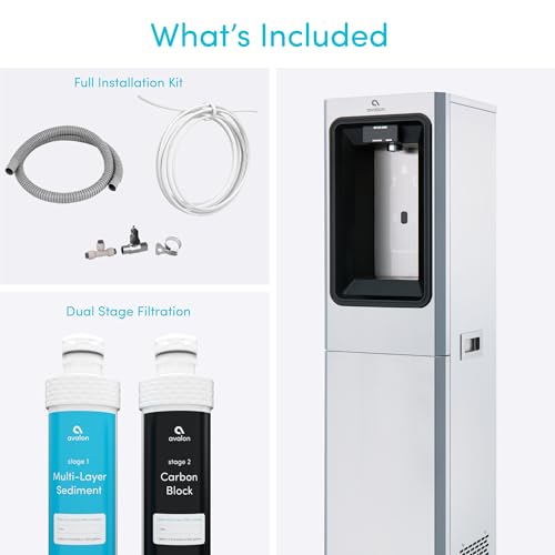 Image of Avalon Freestanding Bottle Filler, Sensor Dispensing, UV Cleaning, Digital Bottle Counter Display, Dual Filtration, WiFi Enabled