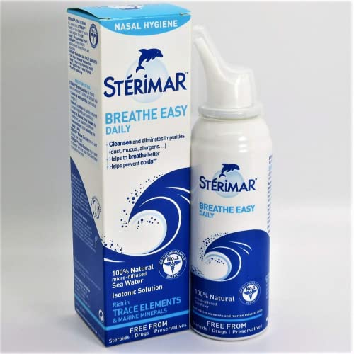 Sterimar Breathe Easy Daily Nasal Hygiene 100% Natural Sea Water Spray, 100ml (Pack of 1)