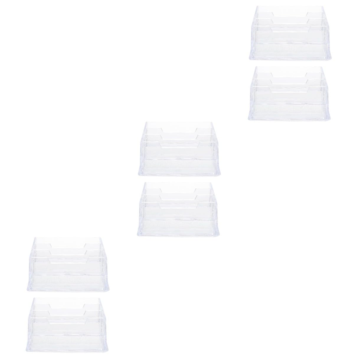 3 Series Soporte Para Tarjetas Plástico Transparente Organizador De Escritorio Para Oficina Almacenamiento De Tarjetas De Visita Para Recepciones Y Exposiciones 2 Piezas X 3