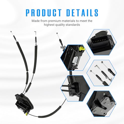 Image of NOVAPARTS 937-979 Front Left Driver Side Door Lock Latch Actuator 80501-4BA0B for 2014-2020 Nissan Rogue, with Intelligent Key SUV Replaces # 80501-4BA0A 805014BA0A 805014BA0B