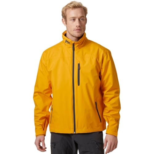 Image of Helly-Hansen mens Crew Midlayer Fleece Lined Waterproof Windproof Rain Jacket