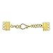 18K Gold Overlay Multi Strand Clasp with 3 Hole CG-289-3H-15X9MM