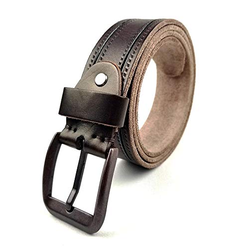 Ceinture en cuir hommes quatre saisons avec boucle ardillon ajustable
