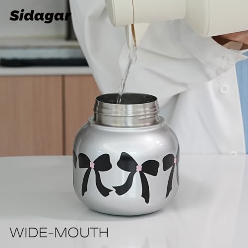 Sidagar 22 oz Tote Insulated Water Bottle with Handle, Leakproof, Bow by Sidagar - Used condition - Image 6
