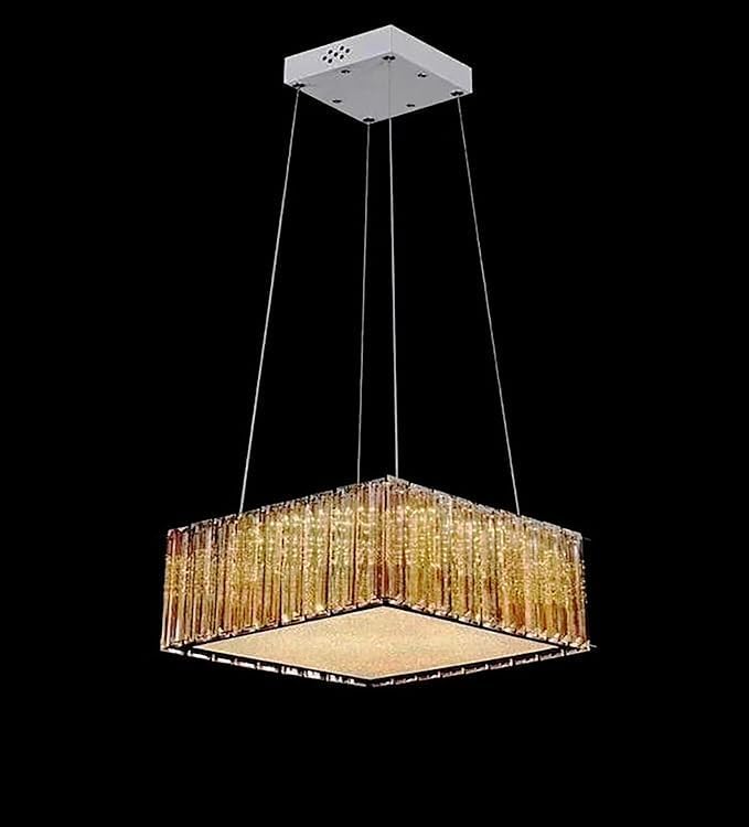 Image of Modern K9 Crystal Chandeliers Gold -2Tier Round Crystal Chandelier for Living Room Colors.Warm White, Moon Light,Golden,Led Plate Included. (Black Gold, 300MM) (Dimmable SQR, 400MMBG)