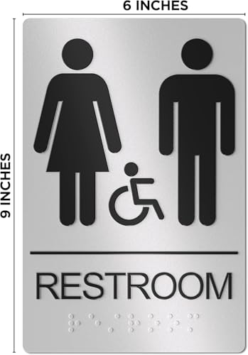 ASSURED SIGNS Restroom Sign for Business - 9 x 6 Inch - 1 Pack — view 2
