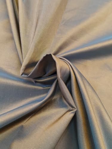 Taffetas satin de soie bleu or pour vêtement structuré chic TAF362延