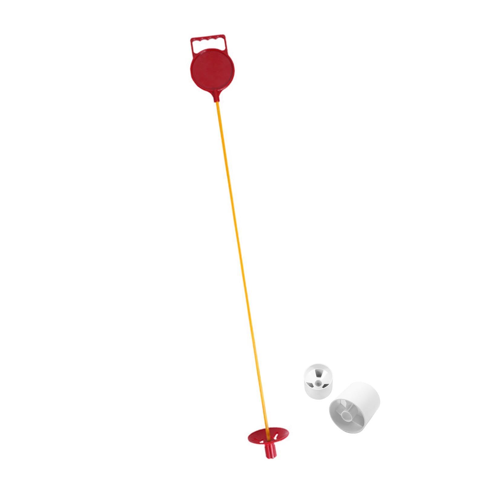 kowaku Golf Flagstick and Cup, Golf Pin and Cup Set, Fiberglass Stick Portable Golf Flagpole with Handle, Golf Hole Cup for Yard, Red