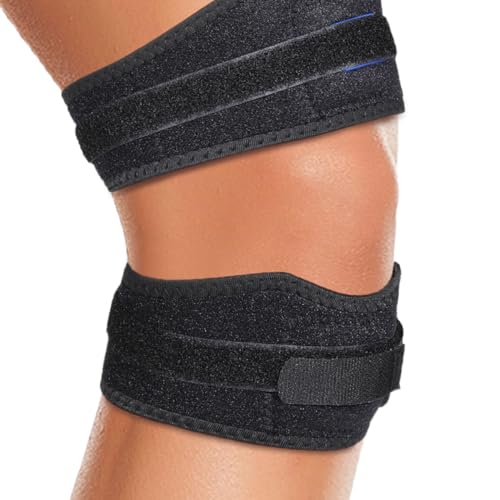 Erasafarity Knee Brace Support for Arthritis, ACL, Running, Basketball, Meniscus Tear, Athletic. Best Knee Brace for Hiking, Soccer, Volleyball & Squats (Pack Of 2, Black)