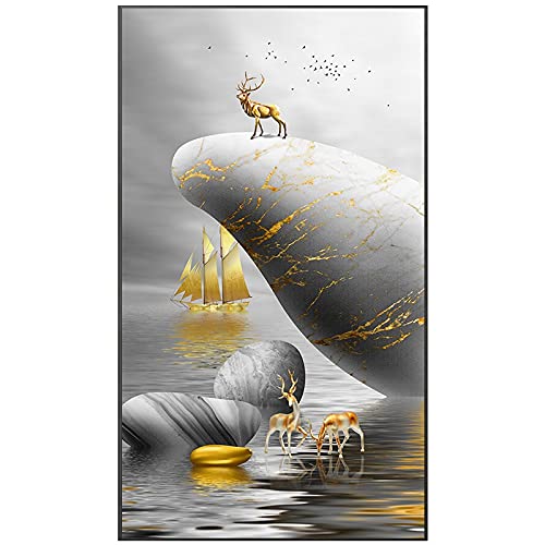 Diamond painting gros rocher 50x120cm kit complet broderie diamant