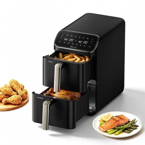 Dreame-10Qt-Dual-Basket-Air-Fryer-Ceramic-Coated-Dual-Zone-Compact-Design Dreame 10Qt Dual Basket Air Fryer, Ceramic Coated, Dual-Zone Compact Design - Image 1