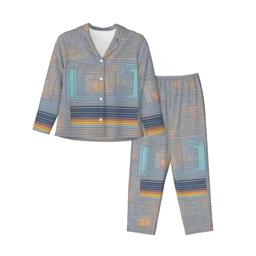 Pyjama code de programmation femme ensemble manches longues
