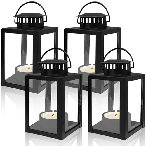 4 Stück Laternen für Draußen, 6x10.1CM Windlicht Outdoor, Laterne...