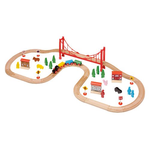 tesco wooden train table