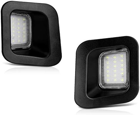 VIPMOTOZ Full LED License Plate Light For 2003-2018 Compatible with Dodge RAM 1500 2500 3500 Pickup Truck, 6000K Diamond White, 2-Pieces Tag Lamp Assembly Replacement