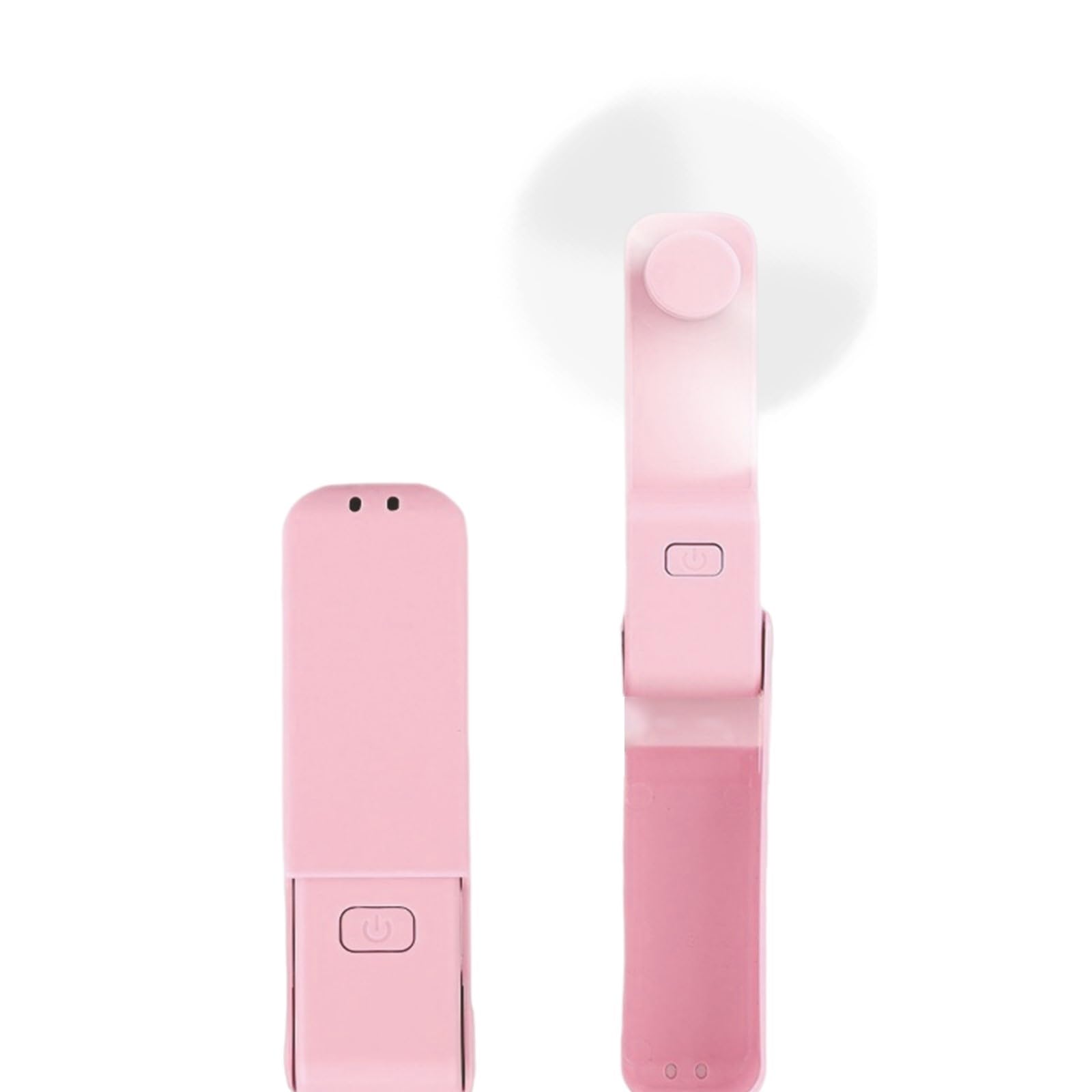Mini Ventilador De Mano, Escritorio Pequeño Con Pilas, Ventilador Portátil Silencioso Recargable De 3 (Rosado）