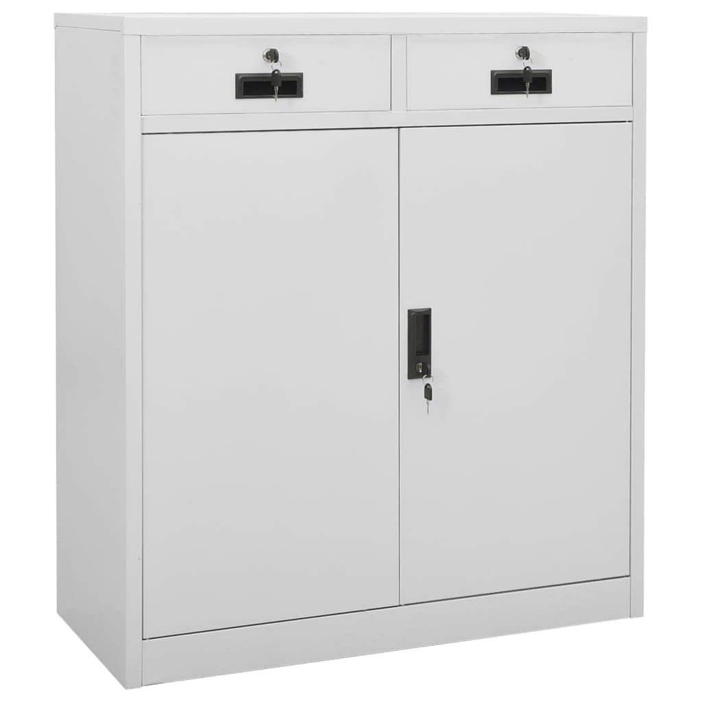 Armoire de bureau en acier robuste au design moderne gris mat