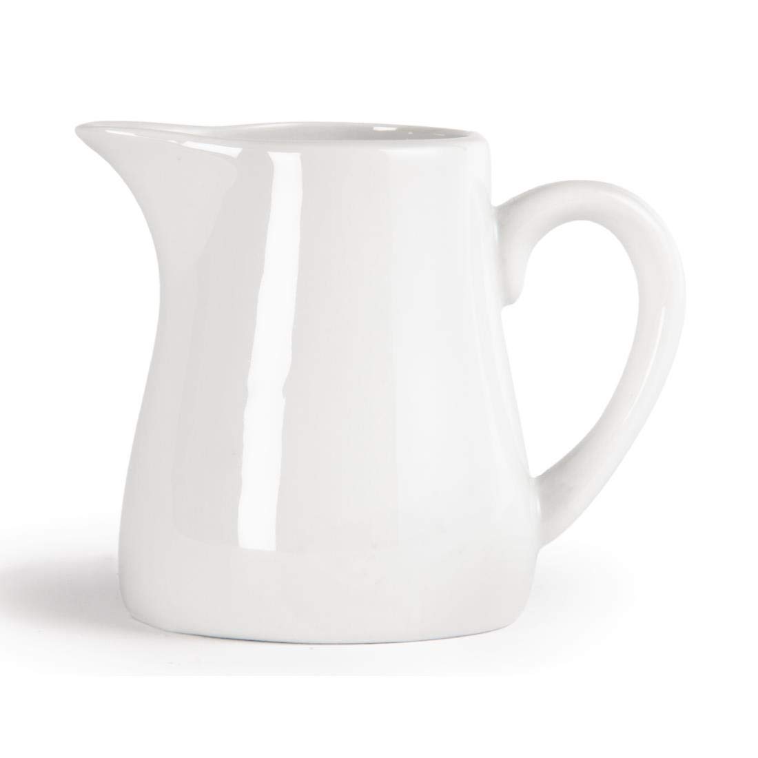 Olympia Pichet 170 ml/6 oz (lot de 6), Porcelaine Blanche, Pichet à Poignée Idéal pour Le Lait, la Crème, la Crème anglaise, les Sauces, la Sauce, Passe au Lave Vaisselle, Micro Ondes, U819