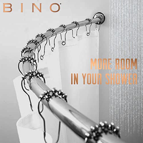 image for BINO Expandable Curved Shower Curtain Rod | Polished Chrome 48