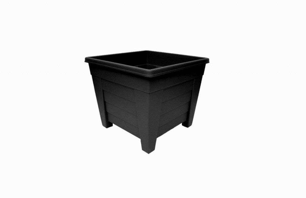 Grosvenor (X2) 100339012 Square Flower Pot 27 cm Ebony