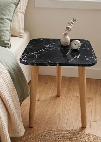 Image of Small Coffee Table with Storage, Mid Century Modern Solid Wood, for Living Room, (SQ-3LEG-B)