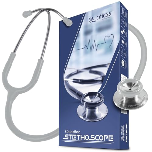 Image of OTICA Dual Head Stainless Steel Stethoscope - Stethoscopes for Nurses, Medical Nursing Students, Paramedics /EMT (Grey)