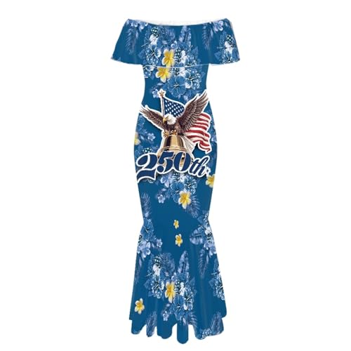 Image of Polynesian Dresses for Women Off Shoulder Maxi Dress Puletasi Samoan Dresses S-7XL