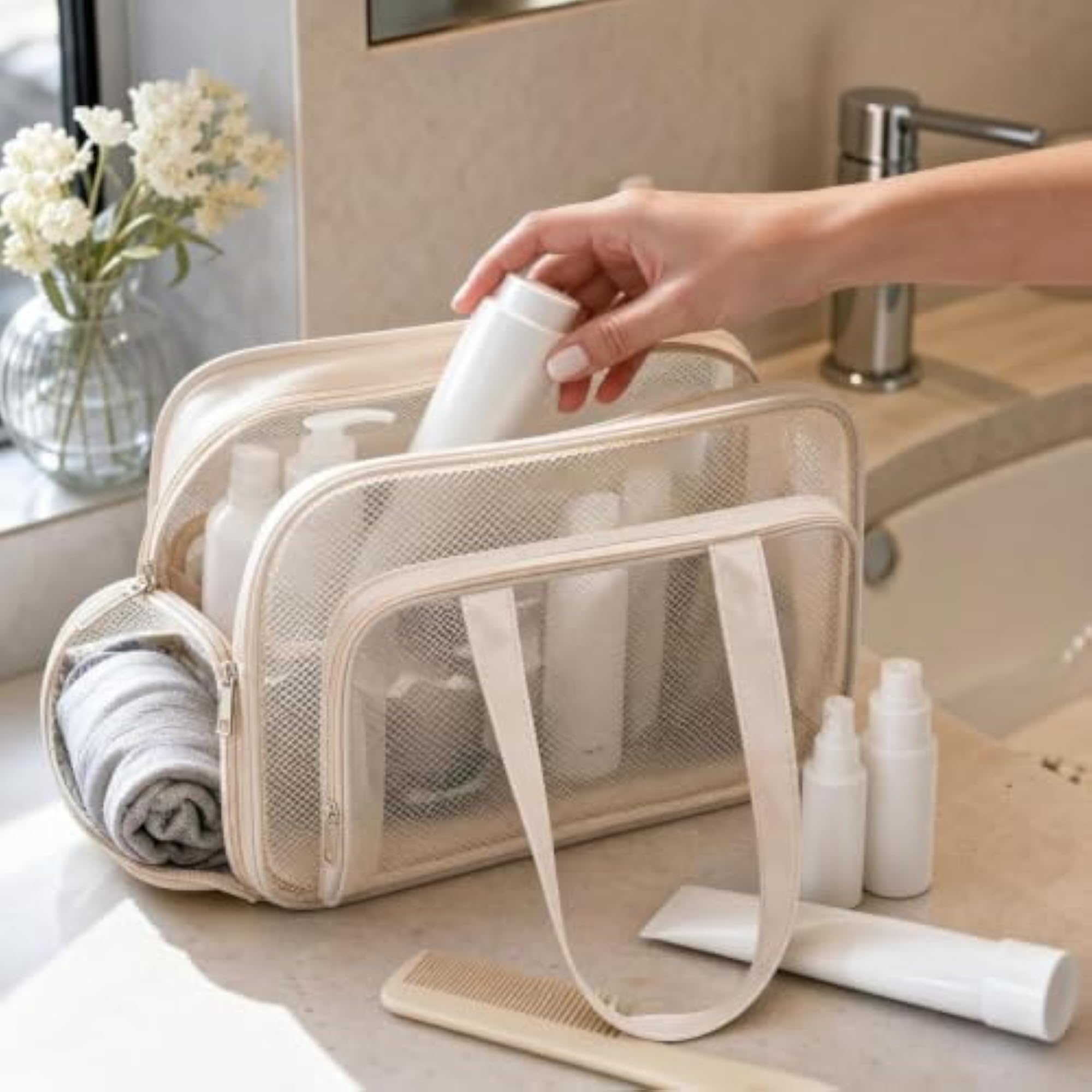 Large Capacity Waterproof Travel Bag with Shoe Compartment