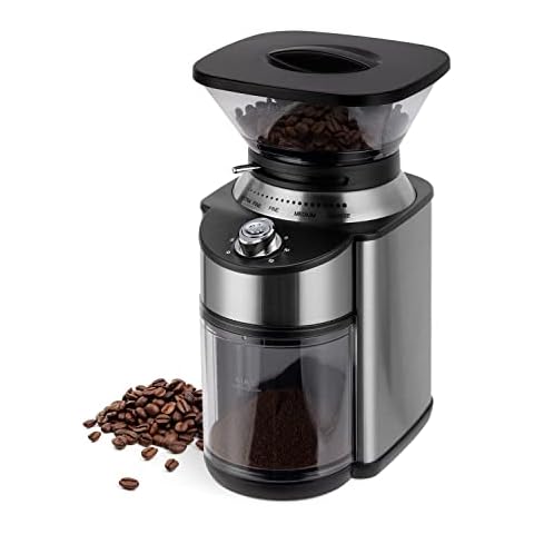 Macinacaffè Elettrico a Macina Conica, Macinino a Macina Regolabile in Acciaio Inox con 19 Livelli di Macinatura Precise Cover