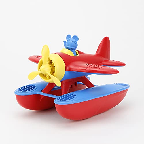 Green Toys Disney Baby Exclusive Mickey Mouse Seaplane, Red/Blue - Pretend Play, Motor Skills, Kids Bath Toy Floating Vehicle. No Bpa, Phthalates, Pvc. Dishwasher Safe, Recycled Plastic, Made In Usa. #TOP2