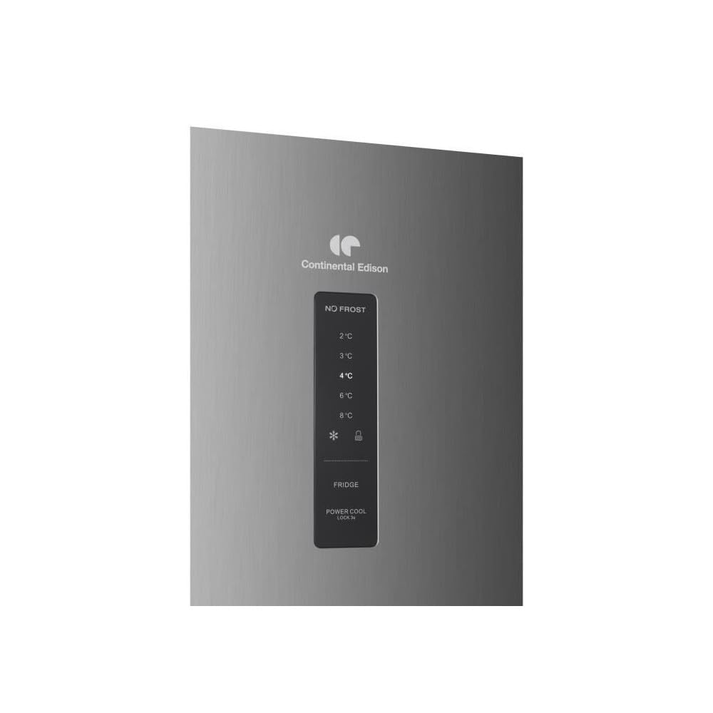 Réfrigérateur congélateur haut - CONTINENTAL EDISON - 413L - Total No Frost(Sans givre) - inox - L70 cm x H 178 cm