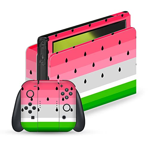 Skin autocollant Nintendo Switch OLED Haroulita vinyle design pastèque