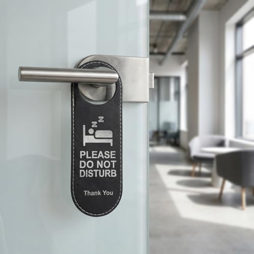 Panneau de porte en cuir Didiseaon 24x8,9 cm pour hôtel et salle de bain