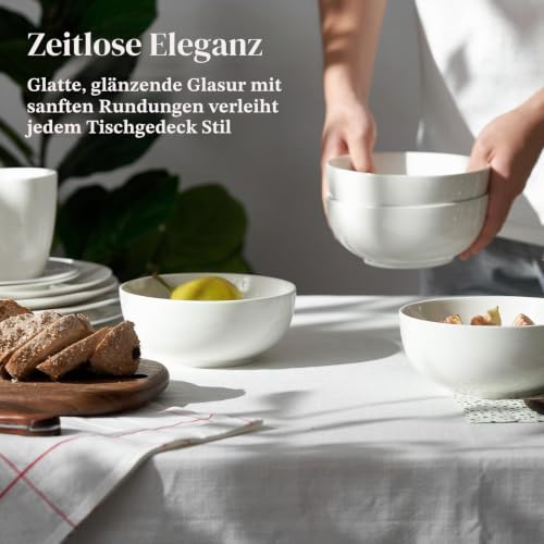 DOWAN Müslischale Set, 650 ml, 4er Set, Keramik Salatschüssel – Ansicht 3