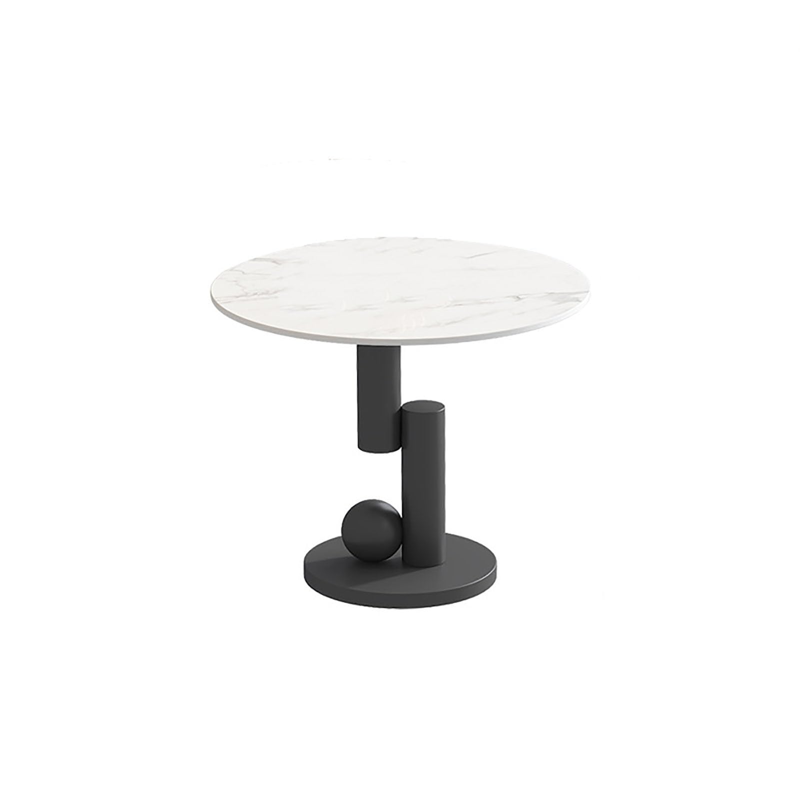 SXZenSpace Modern Oval Marble Coffee Table,47.2" Luxury Table with Storage Drawer And Shelf Metal Center for Living Room Office,B,50x50x50cm(20x20x20inch)