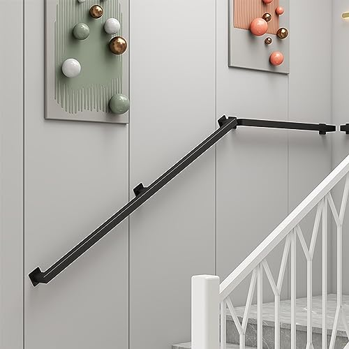 Handläufe für Treppe – Geländer für drinnen und draußen mit Wandhalterungen und Metallschrauben – komplettes Set, 4,5 m