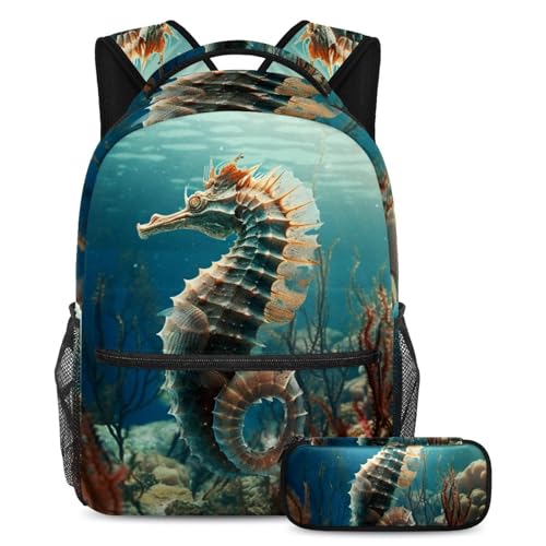 Sac à dos Ocean Seahorse Coral Seaweed 75 grand volume pour ranger tous les grands classeurs