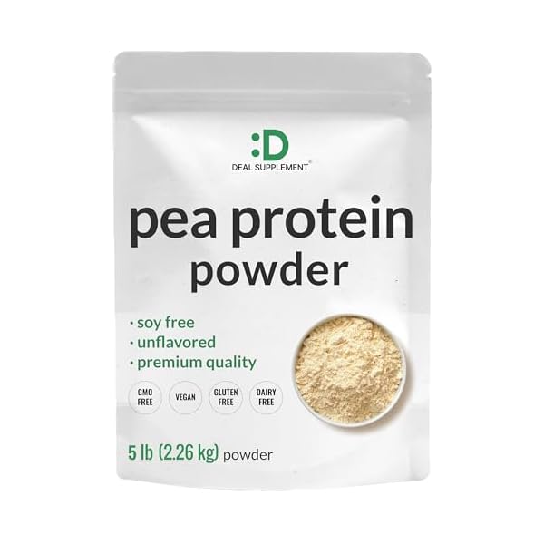 DEAL SUPPLEMENT Unflavored Pea Protein Powder, 5lbs Premium North