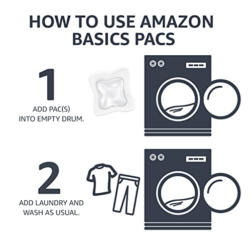 Amazon Basics Laundry Detergent Pacs, Free & Clear, Hypoallergenic, Free Of Perfumes Clear Of Dyes, 120 Count (Previously Solimo) #TOP4