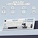 AULA F99 Mechanical Gaming Keyboard,BT5.0/2.4GHz/USB-C Hot Swappable Custom Keyboards with Five-Layer Padding,Pre-lubed Switches,8000mAh Battery,RGB Wireless Keyboard for PC/Tablet (Blue&White)
