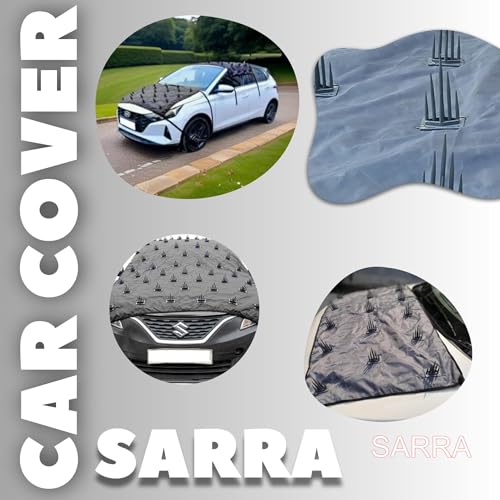 Image of SARRA Permium Quality Car Protection Covers From Dog /Monkey Sitting On The Top Of Or Bonnet (Pack 1 - Bonnet, Smallfor Car, Grey)