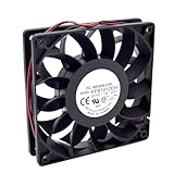 120mm * 25mm Case Fan FFB1212EH DC 12V 1.74A DC 12CM Cooler, 120mm Violent Fan with 2 Wire 2 Pin, 150.6CFM High Speed Server Fans for PC Case Laptop Play Station Projector Router