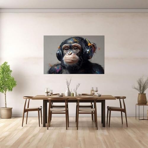 Impression toile singe graffiti pour sublimer mur vide